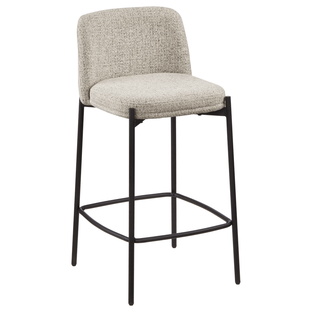 Fabric and Metal Bar Stool