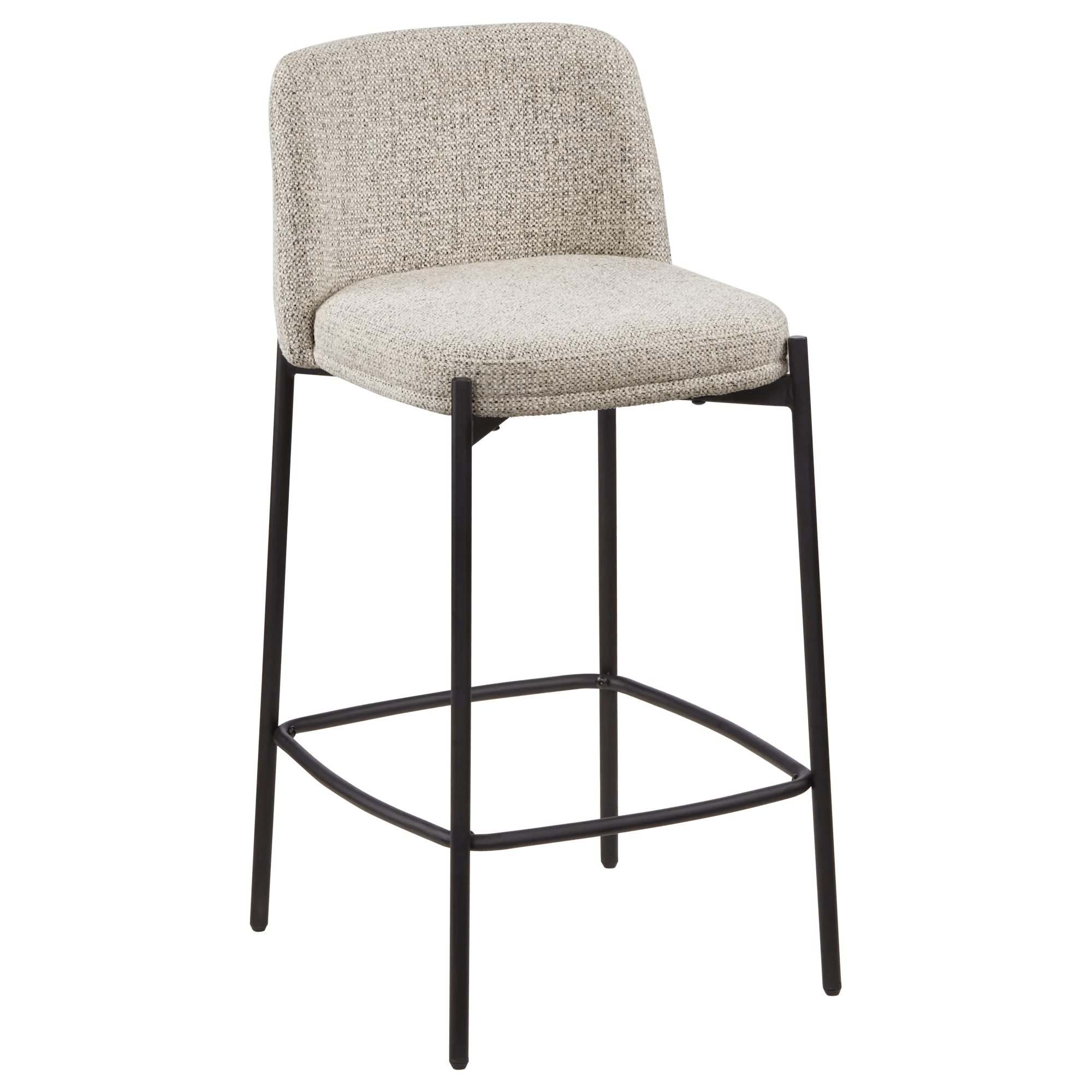 Fabric and Metal Bar Stool