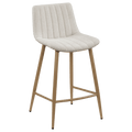Chita Fabric and Metal Bar Stool