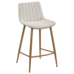 Chita Fabric and Metal Bar Stool