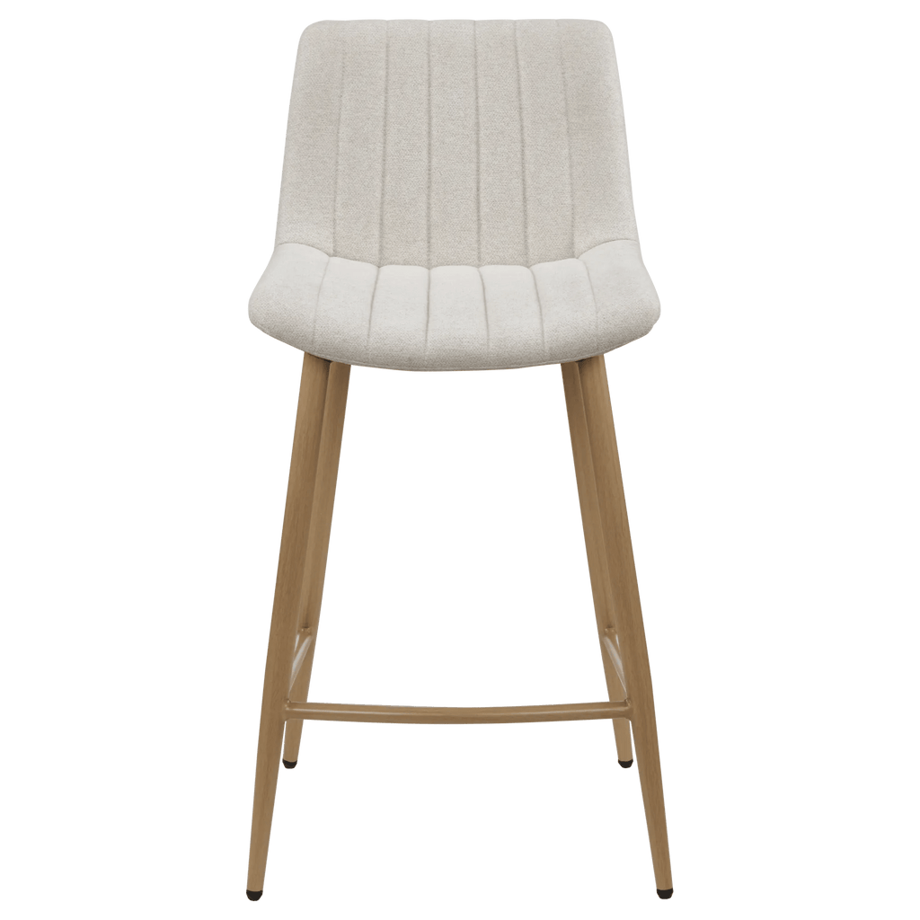 Chita Fabric and Metal Bar Stool