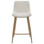 Chita Fabric and Metal Bar Stool