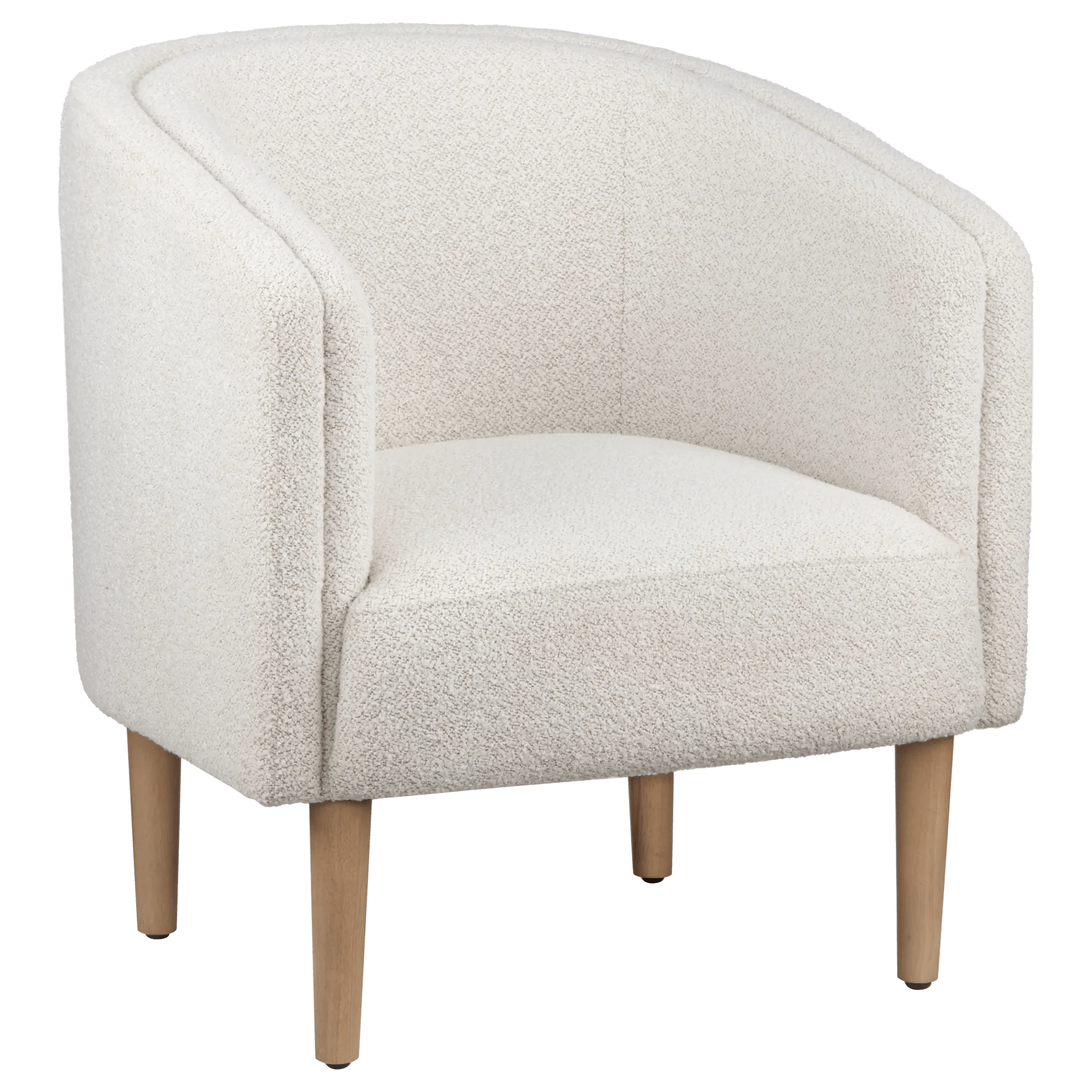 Fabric and wood accent chair