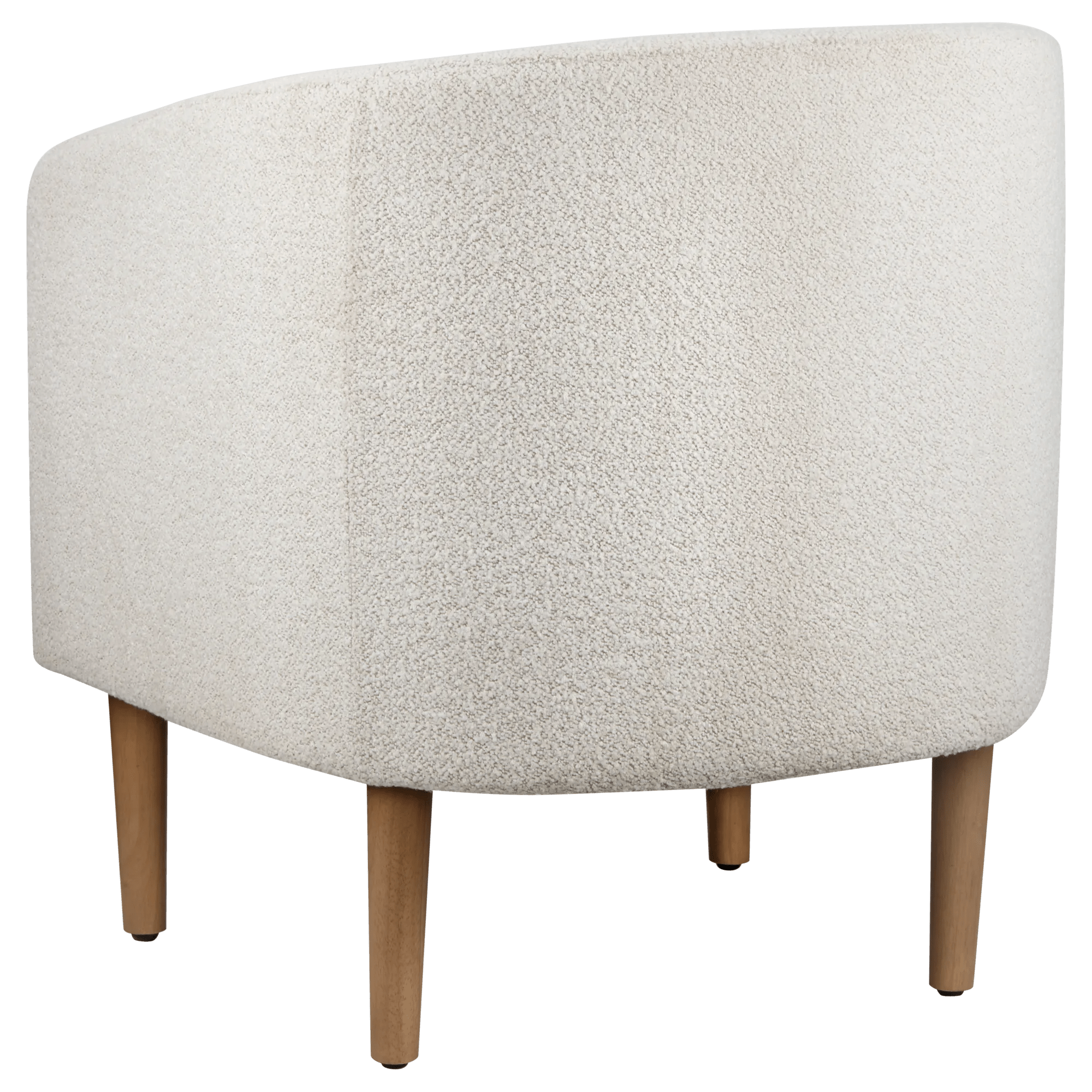 Fabric and wood accent chair