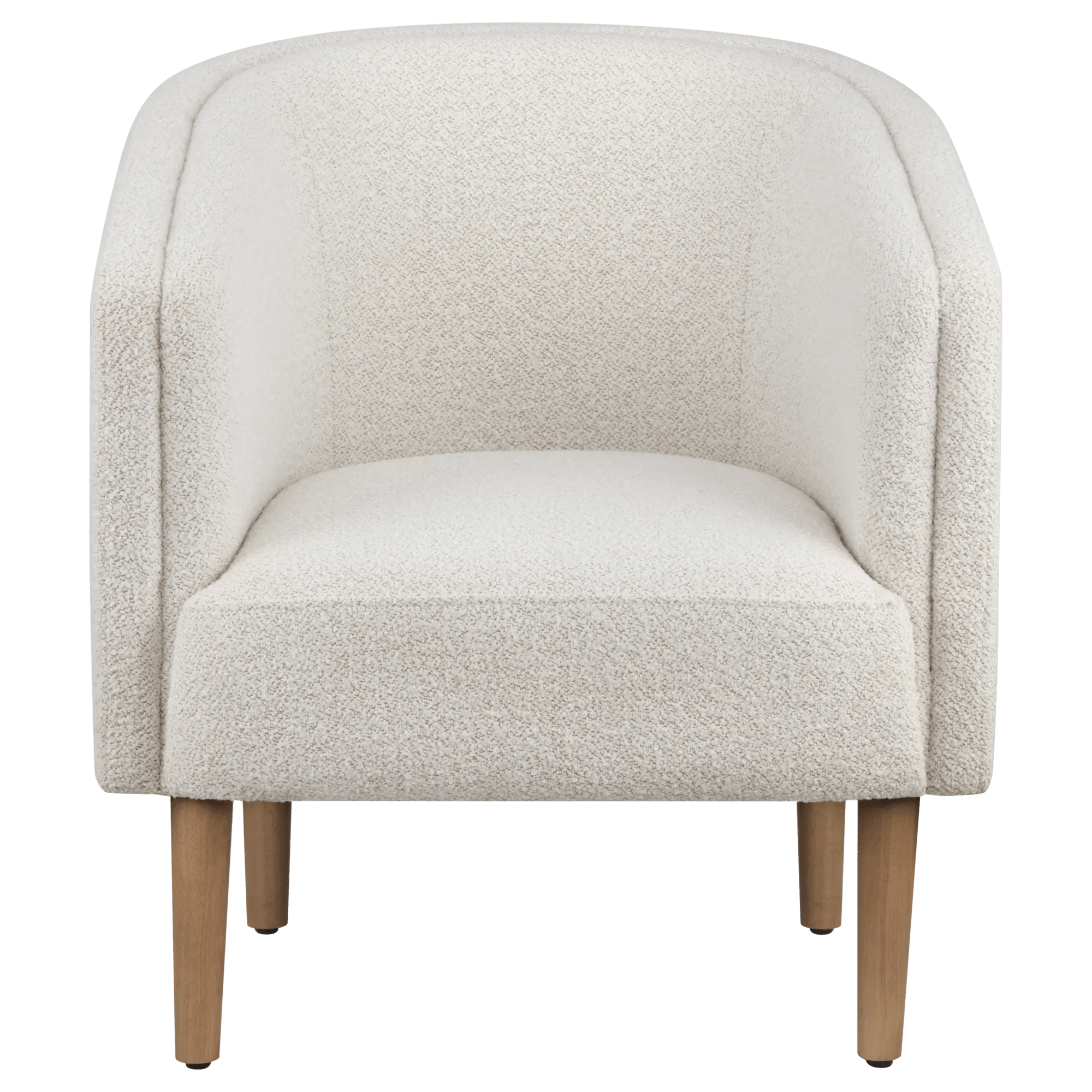 Fabric and wood accent chair
