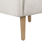 Fabric and wood accent chair