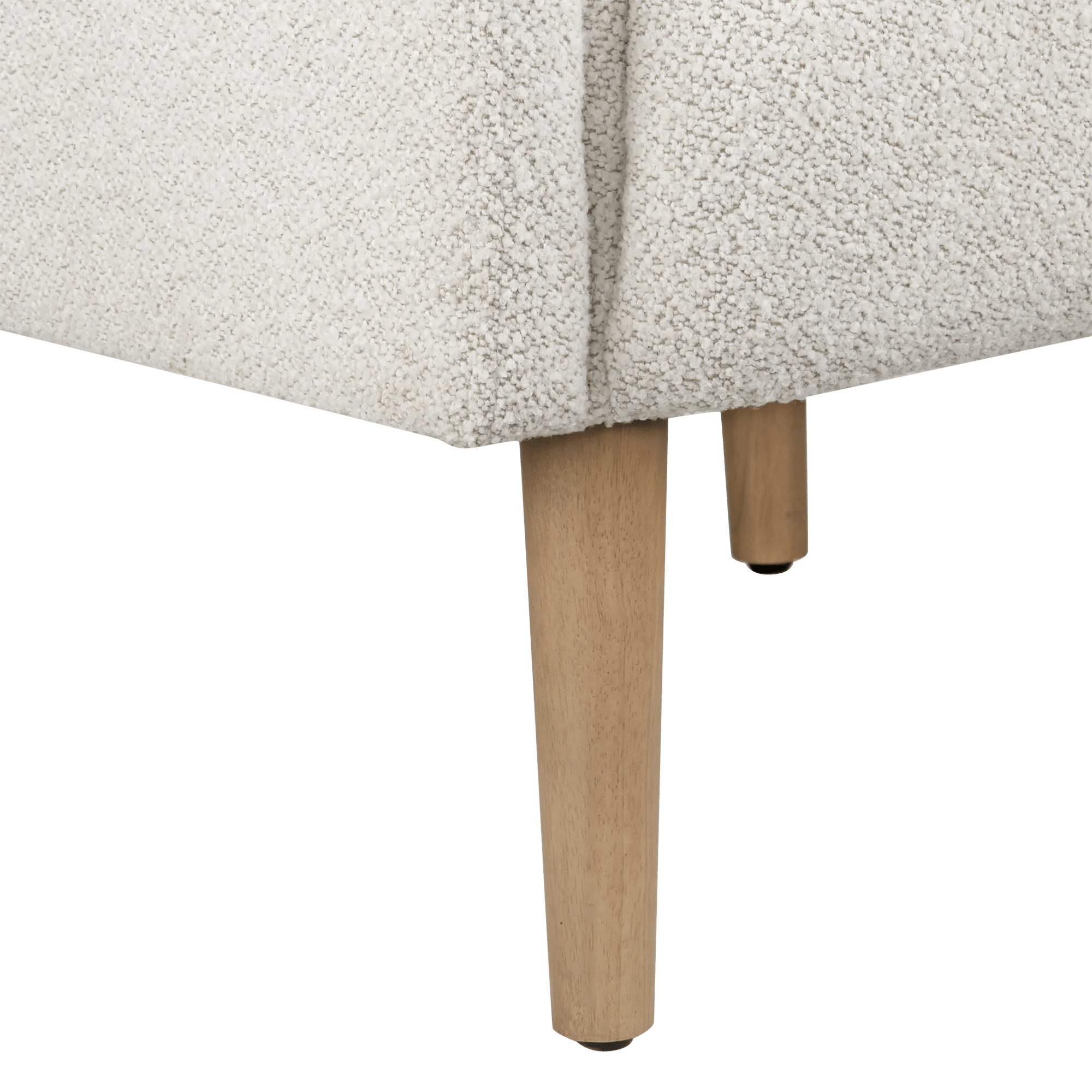 Fabric and wood accent chair