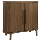 Walnut Veneer Buffet With Two Doors