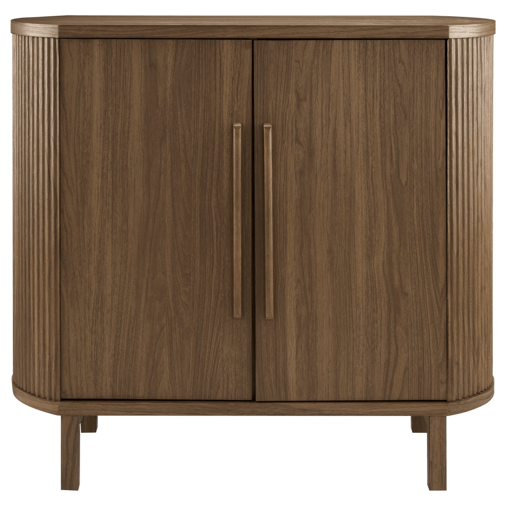 Walnut Veneer Buffet With Two Doors