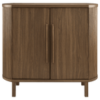 Walnut Veneer Buffet With Two Doors