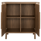 Walnut Veneer Buffet With Two Doors