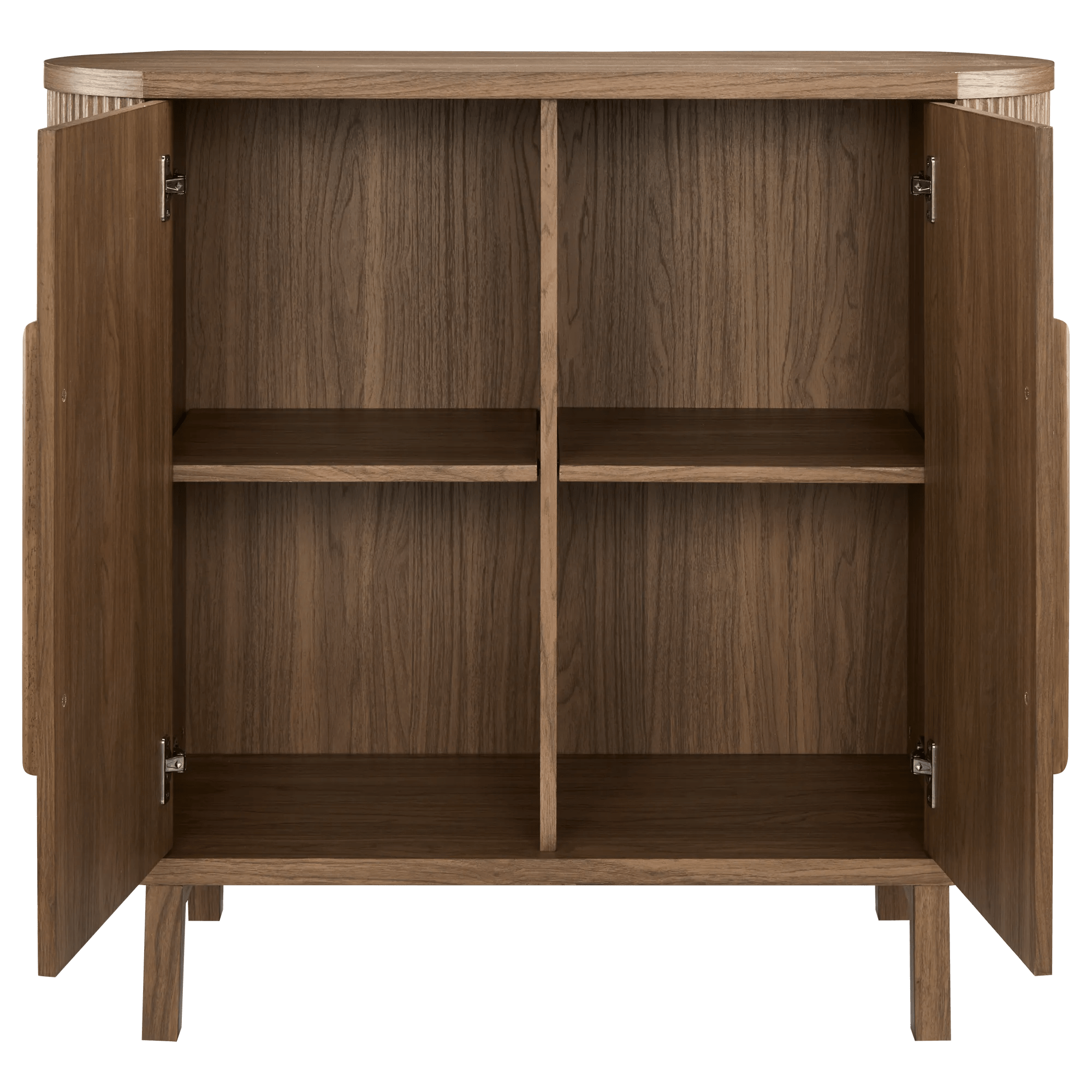 Walnut Veneer Buffet With Two Doors