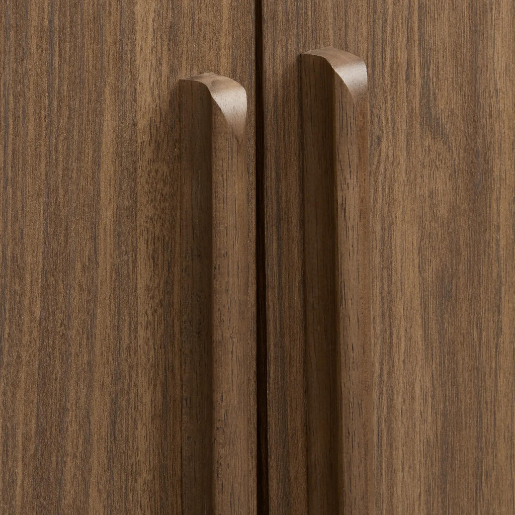 Walnut Veneer Buffet With Two Doors