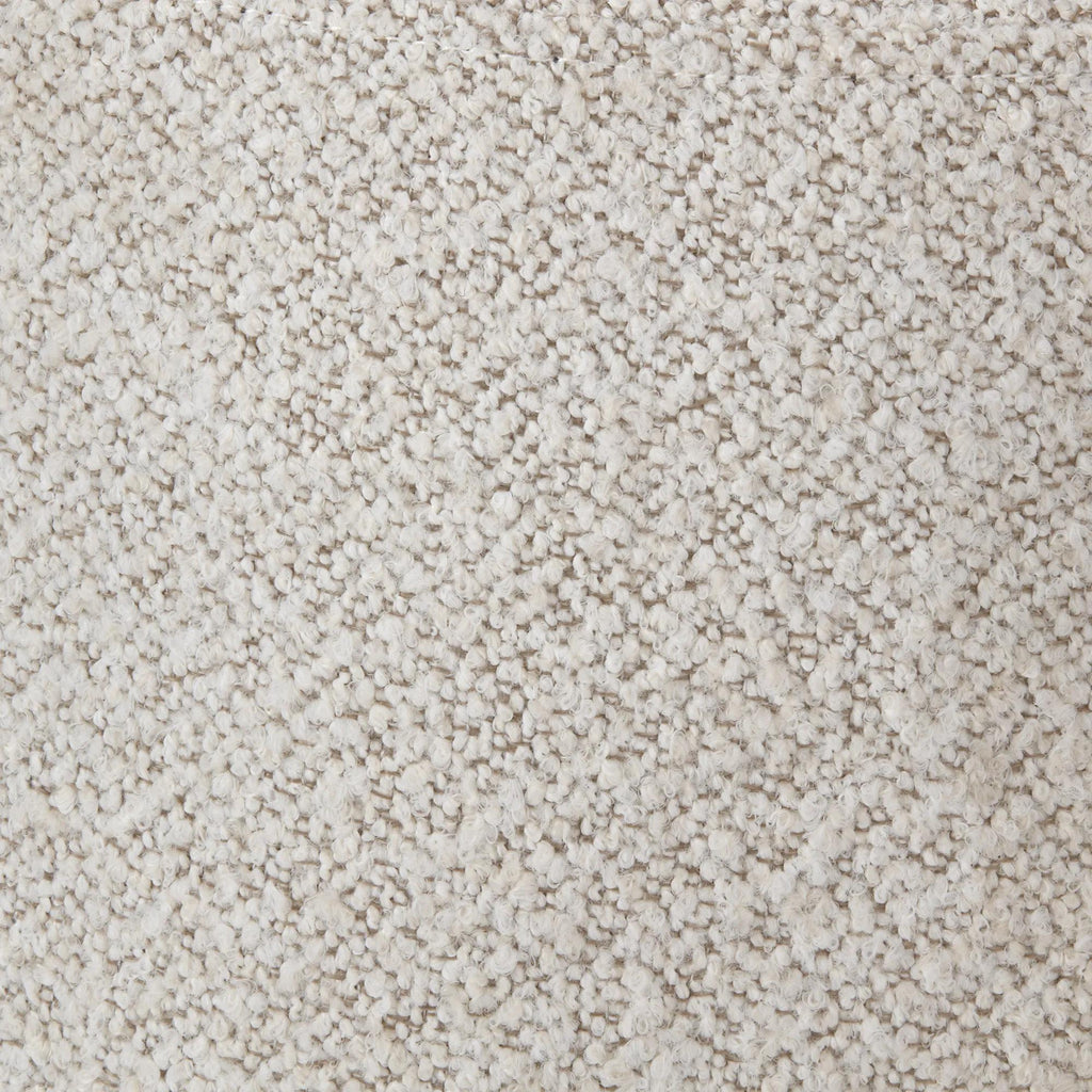 Fabric and Wood Ottoman