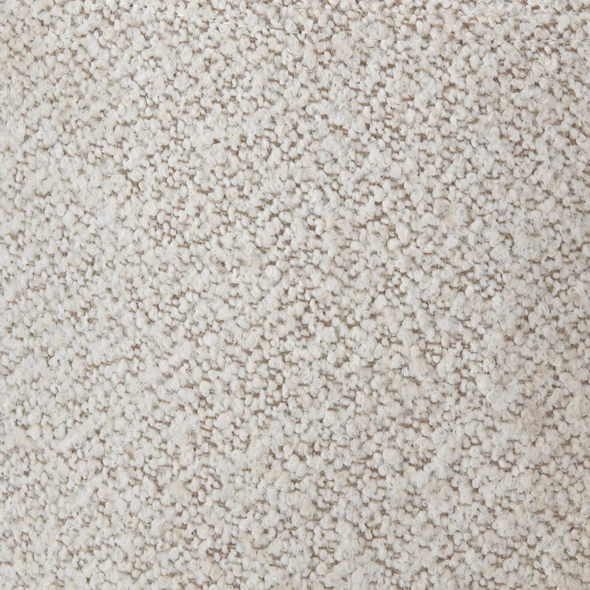 Fabric and Wood Ottoman