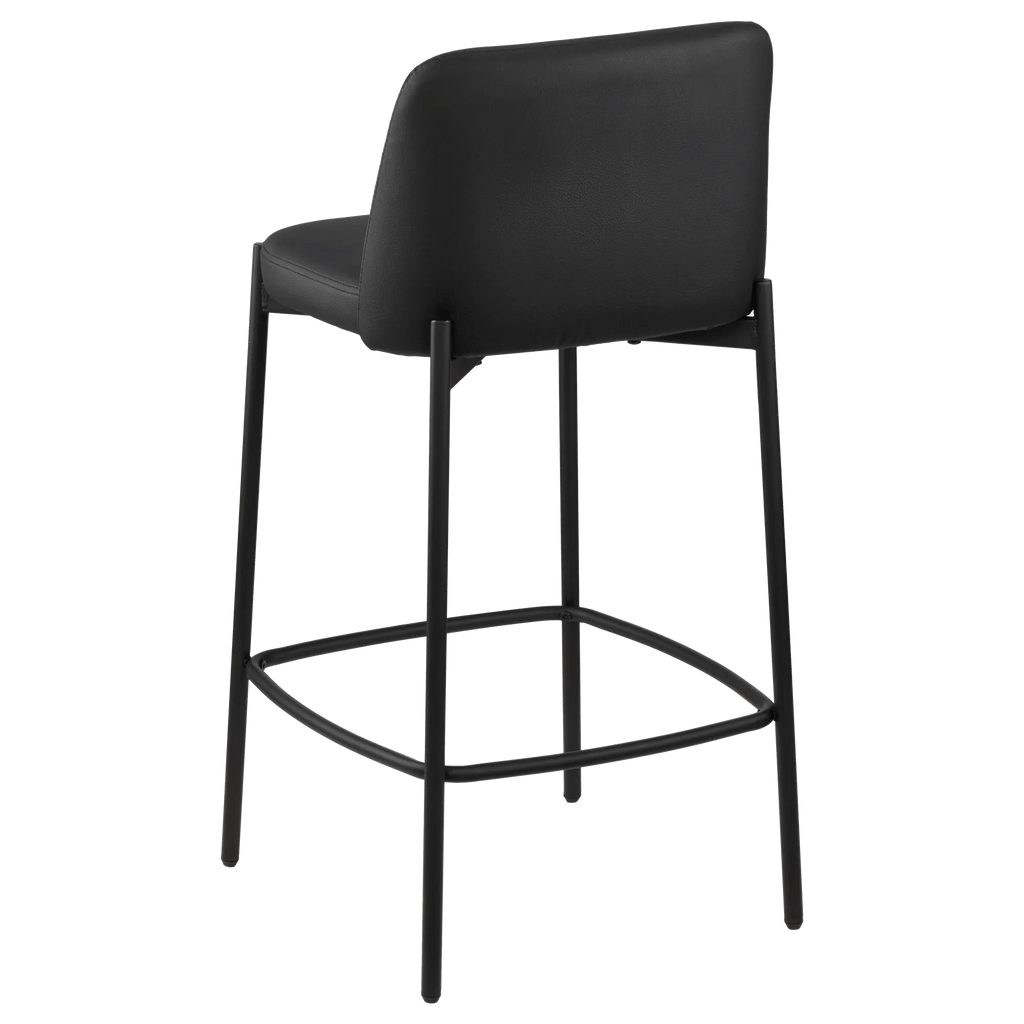 Faux Leather and Metal Bar Stool