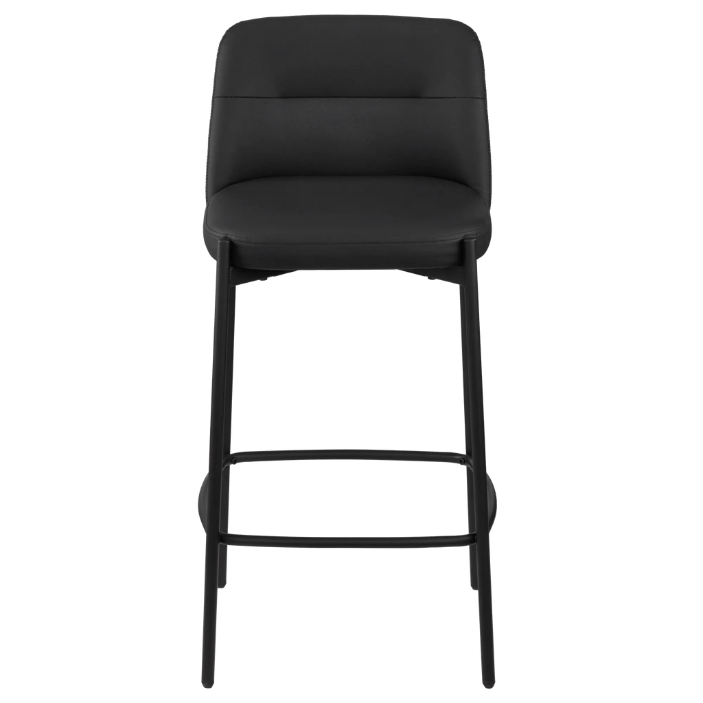 Faux Leather and Metal Bar Stool