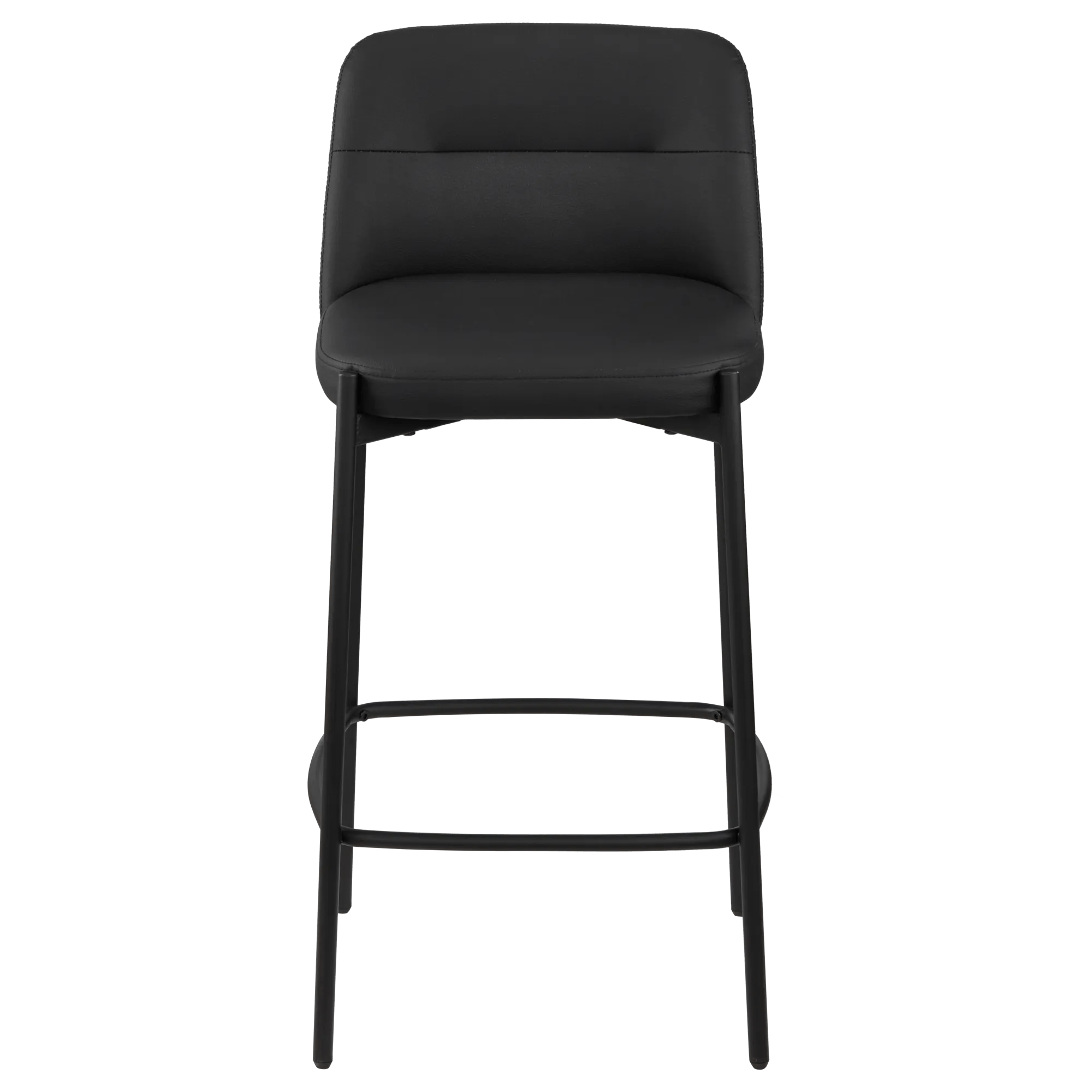 Faux Leather and Metal Bar Stool