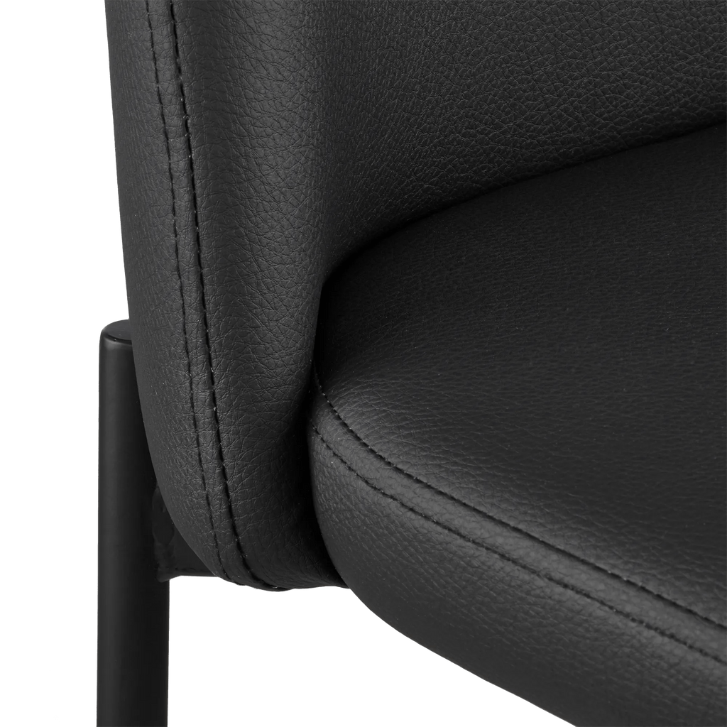 Faux Leather and Metal Bar Stool