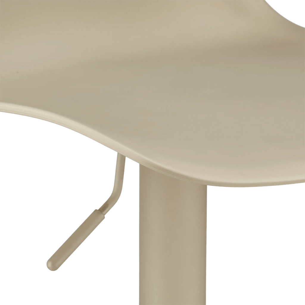 Beige Metal & Plastic Bar Stool
