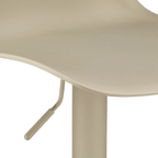 Beige Metal & Plastic Bar Stool