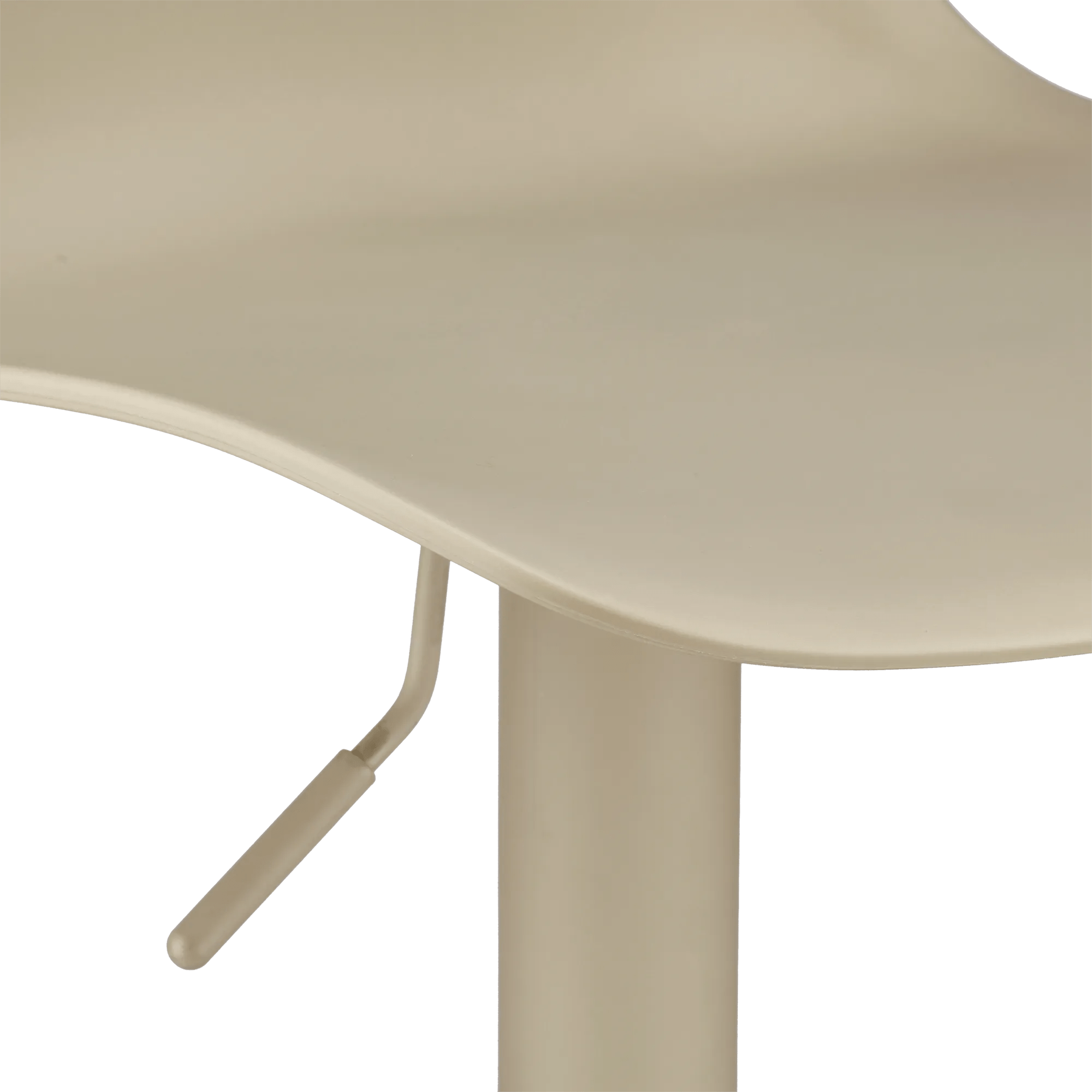Beige Metal & Plastic Bar Stool