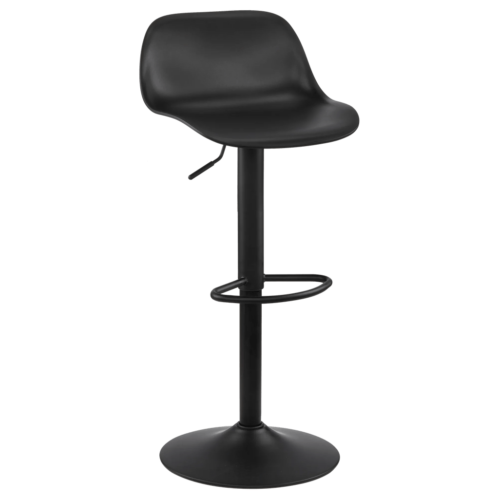 Black Metal & Plastic Bar Stool