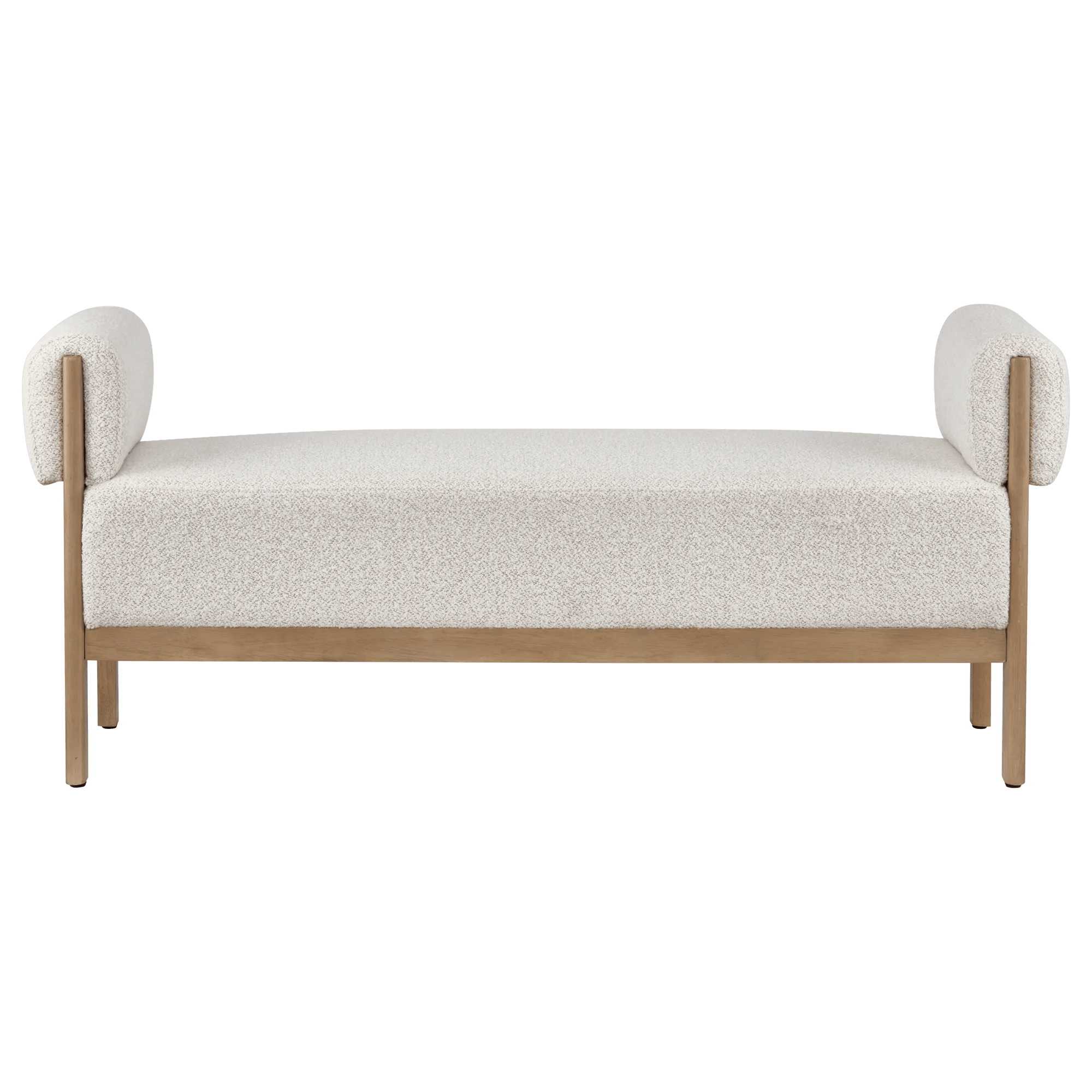 Fabric and Wood Bench