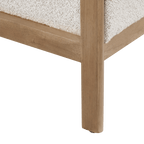 Fabric and Wood Bench