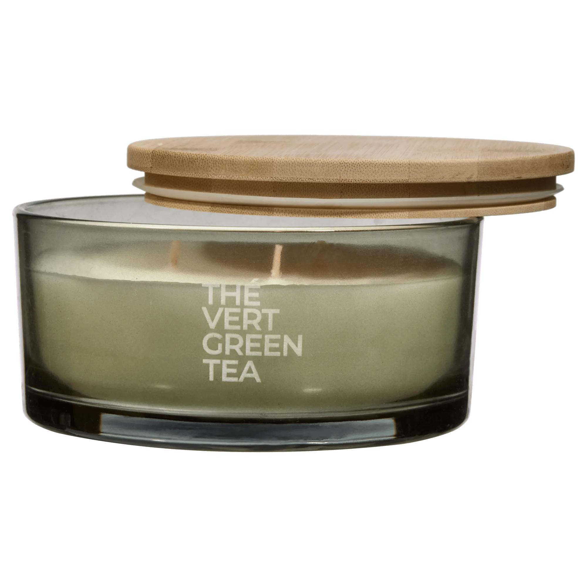 Green Tea Candle with Wooden Lid