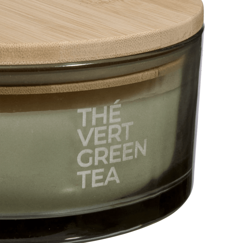 Green Tea Candle with Wooden Lid