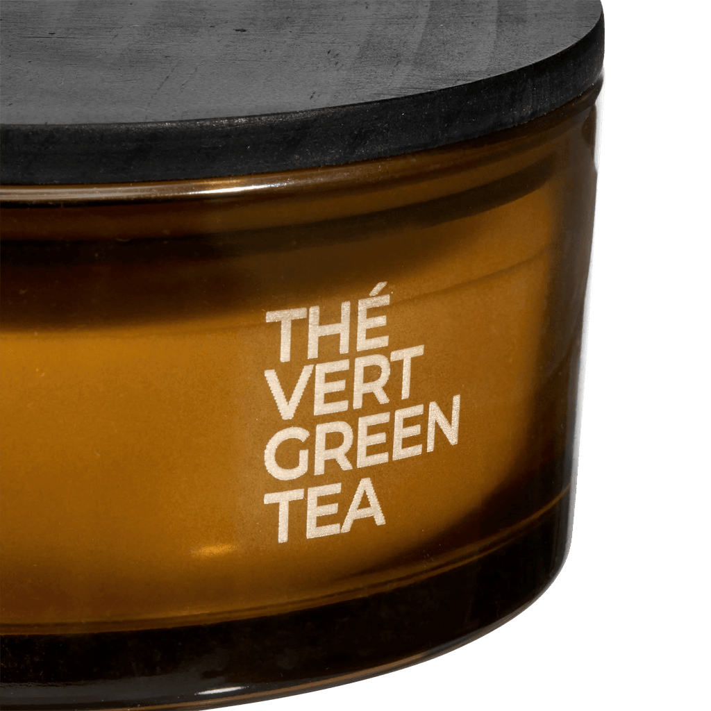 Bouclair Green Tea Candle with Wooden Lid