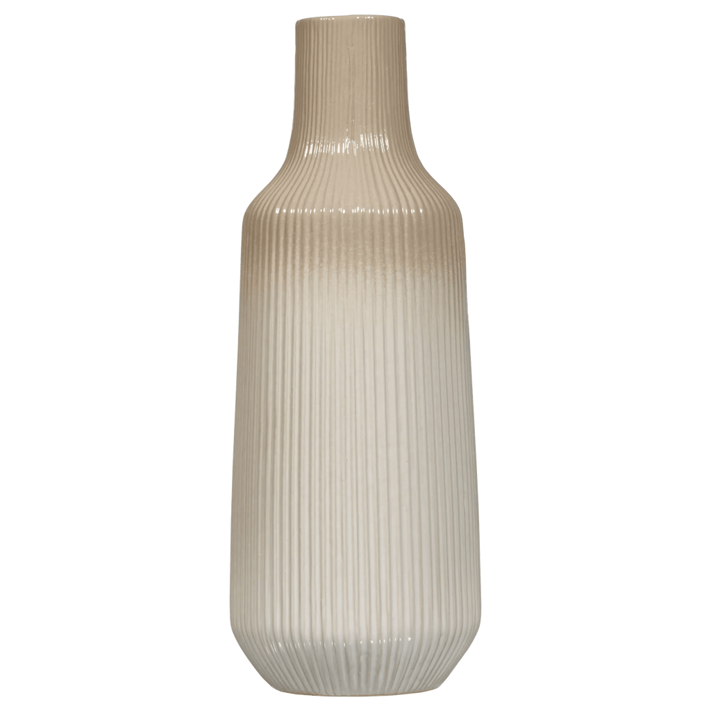Ribbed 2-Tone Vase