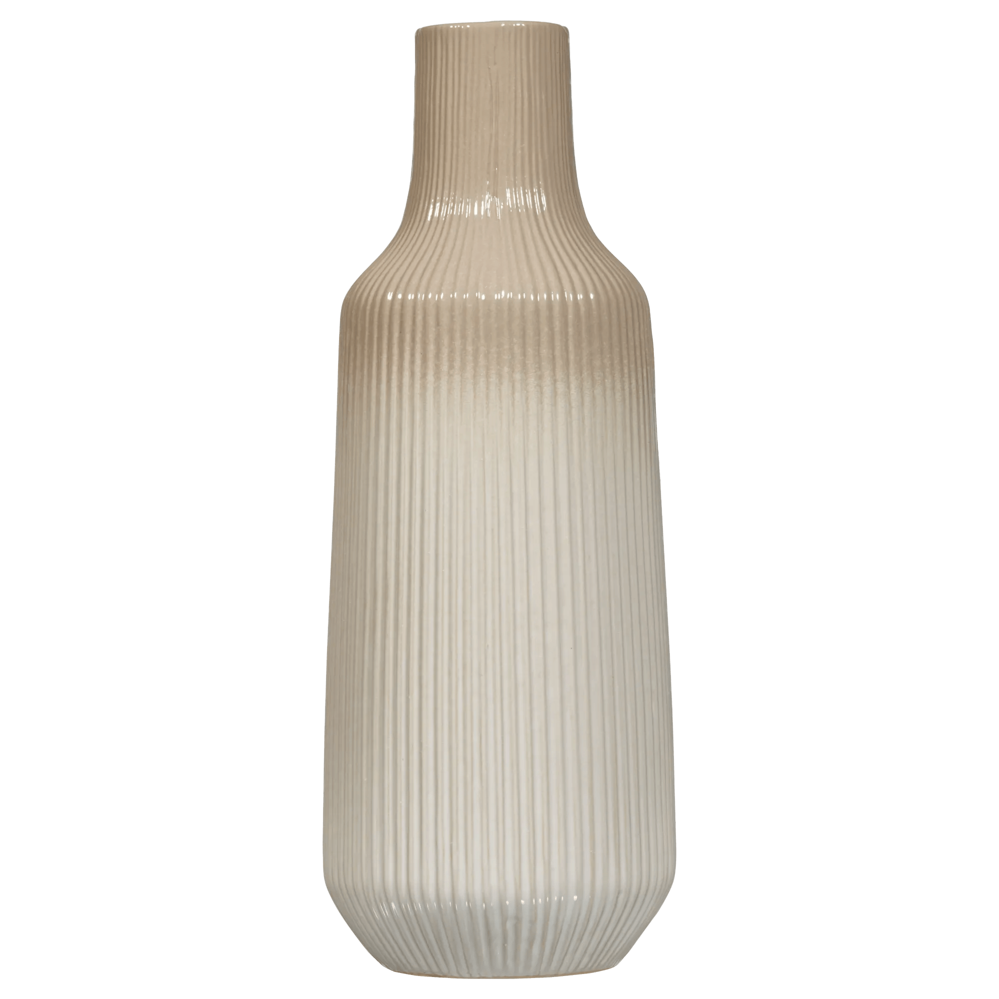 Ribbed 2-Tone Vase