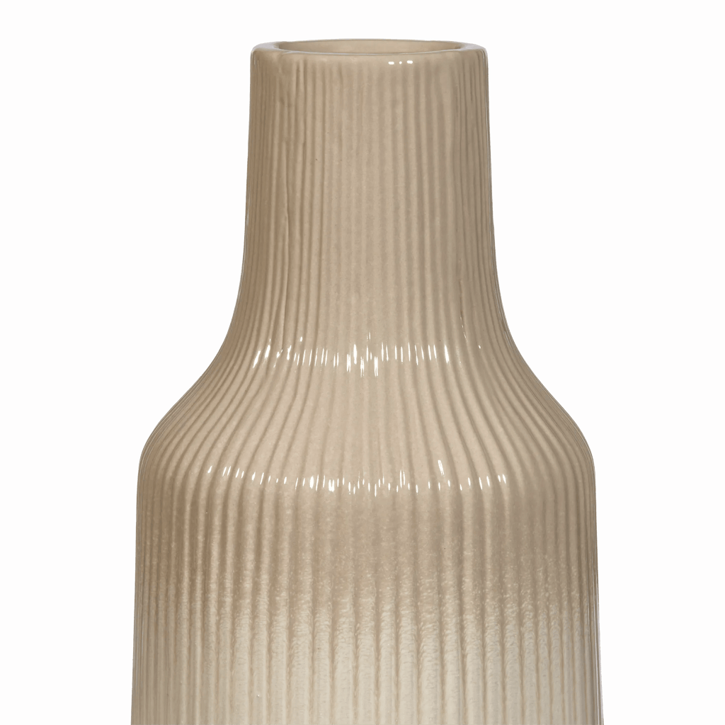 Ribbed 2-Tone Vase