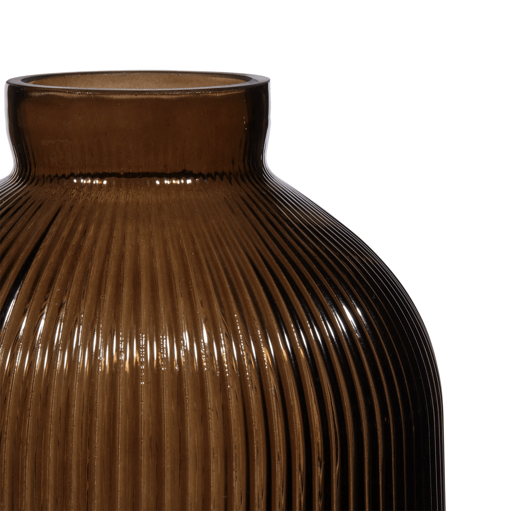 Ribbed Glass Table Vase