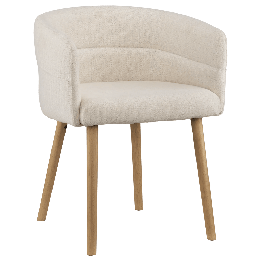 Fabric and Mango Wood Accent Chair