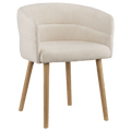 Fabric and Mango Wood Accent Chair