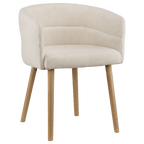 Fabric and Mango Wood Accent Chair
