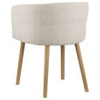 Fabric and Mango Wood Accent Chair