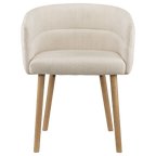 Fabric and Mango Wood Accent Chair