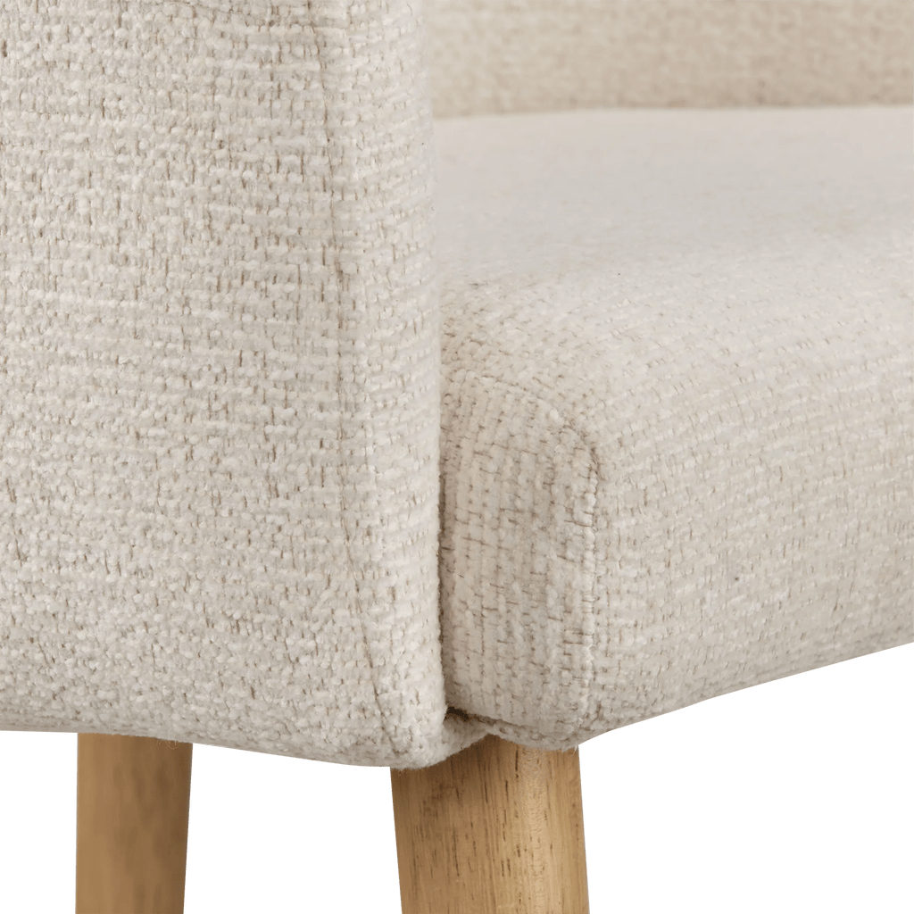 Fabric and Mango Wood Accent Chair