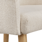 Fabric and Mango Wood Accent Chair