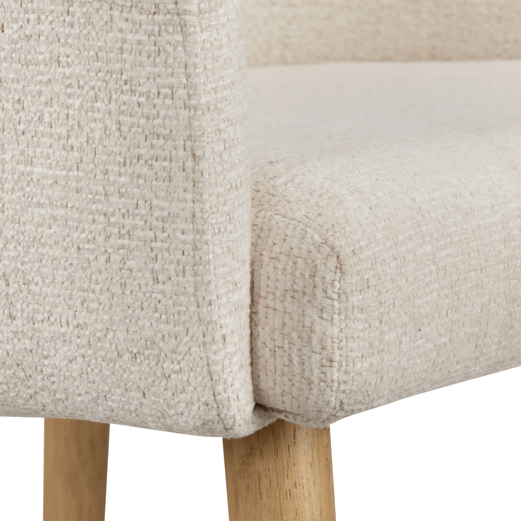Fabric and Mango Wood Accent Chair