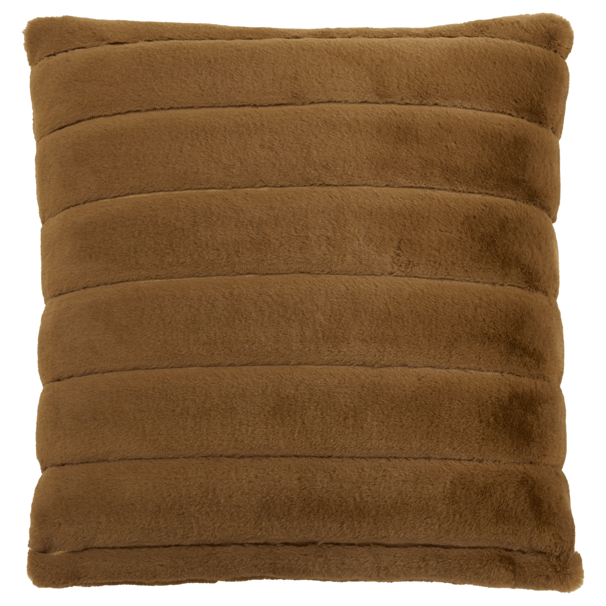 Brown Cougar Faux Fur Throw Pillow