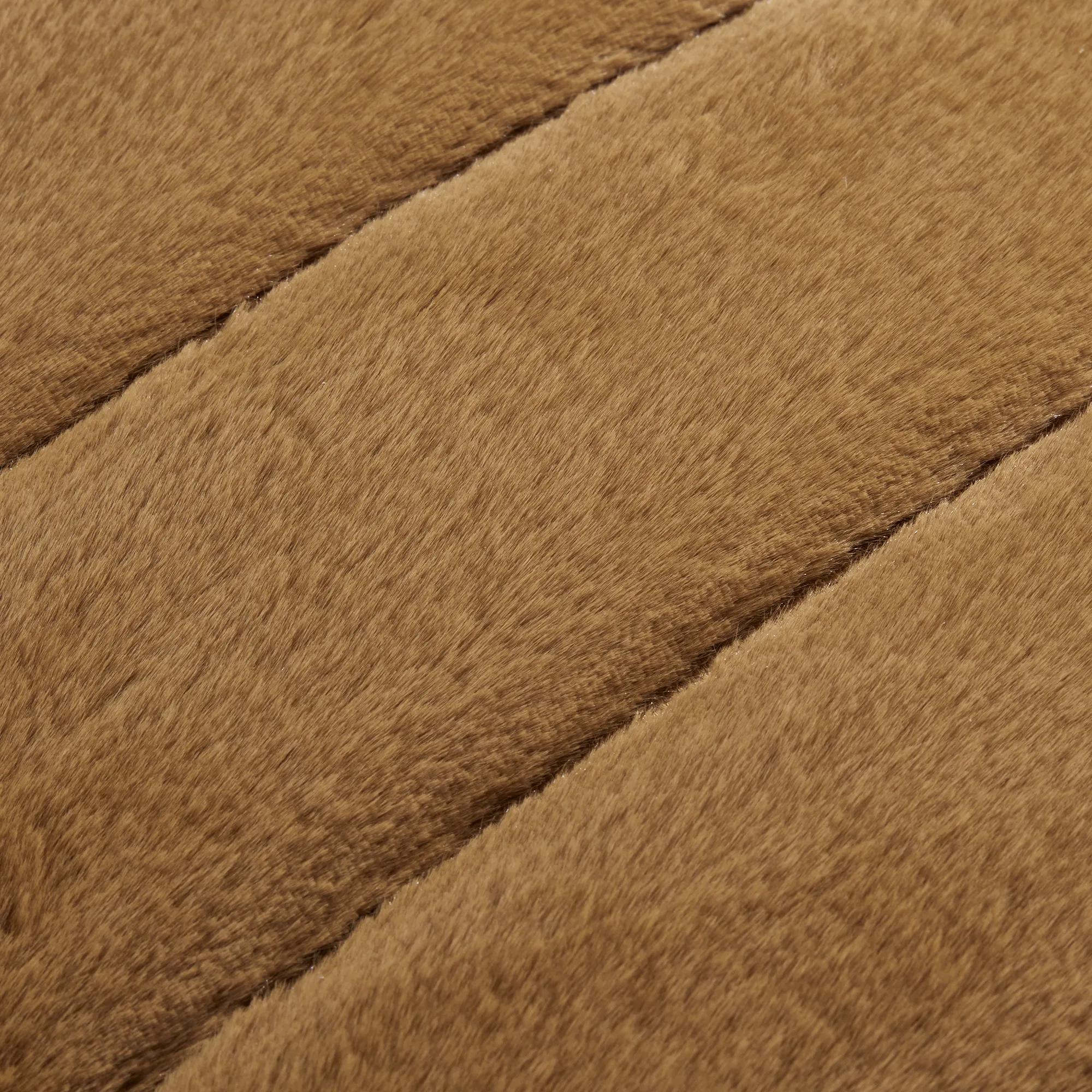 Brown Cougar Faux Fur Throw Pillow