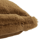 Brown Cougar Faux Fur Throw Pillow