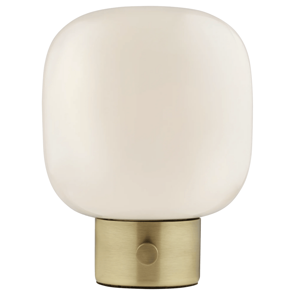 Glass and Metal Table Lamp