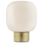 Glass and Metal Table Lamp