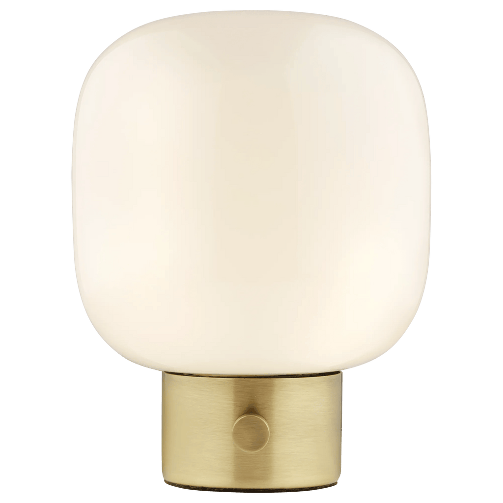 Glass and Metal Table Lamp